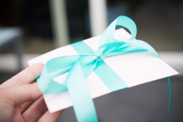 Gift Envelope with Blue Bow