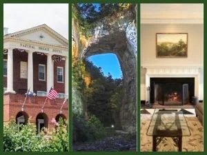 3 Pictures of Natural Bridge and Hotel