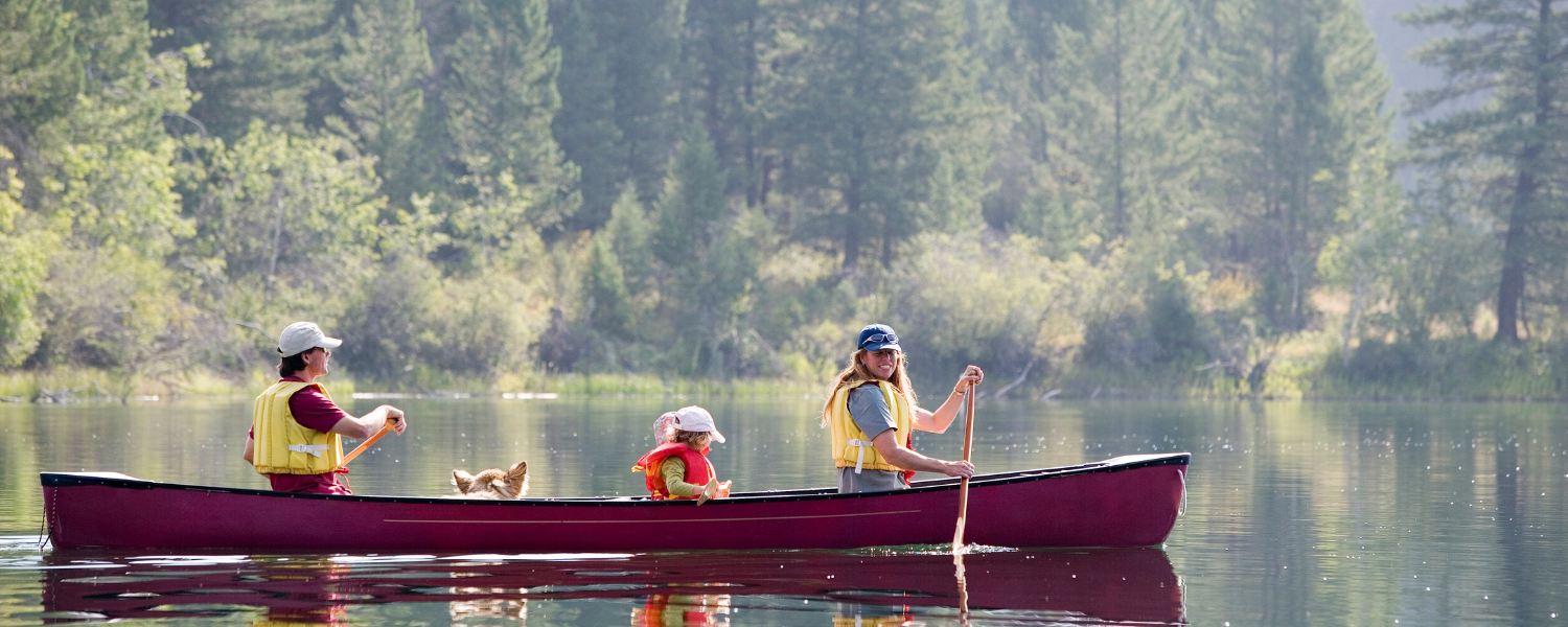 family canoeing